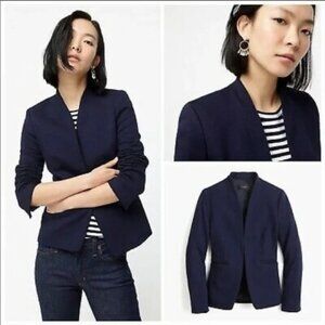 J.Crew going out stretch Blazer jacket Navy Blue 6P 6 Petite